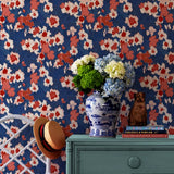 Sissinghurst Unpasted Wallpaper - Cherry Red