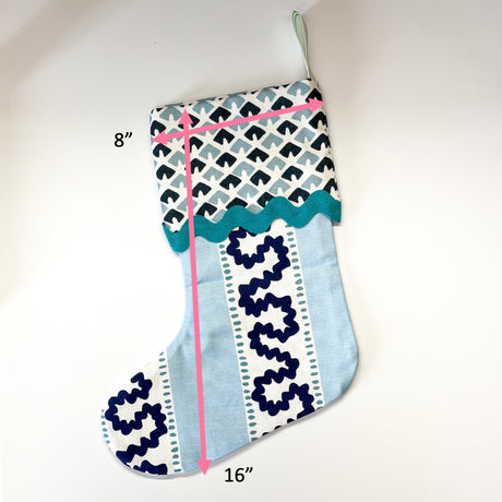 Harbor Trail Navy Christmas Stocking