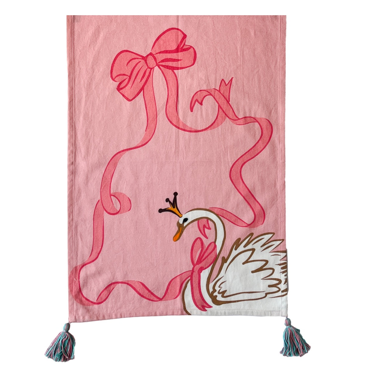 Christmas Swan Tea Towel/Dish Towel/Guest Towel