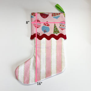 Cabana Boy Pink Christmas Stocking