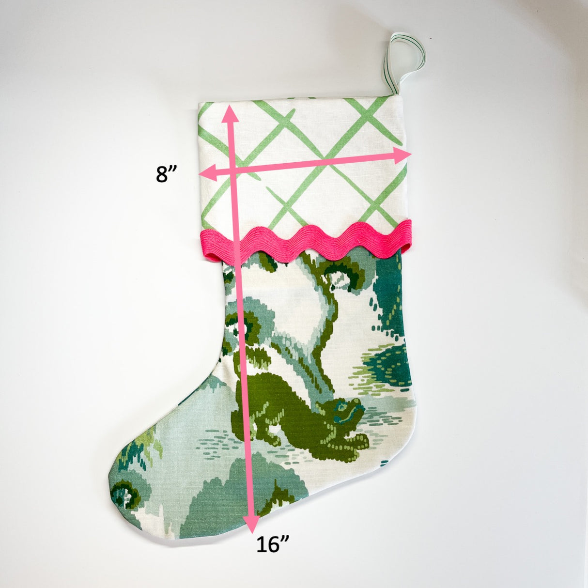 Old Peking Celadon Christmas Stocking