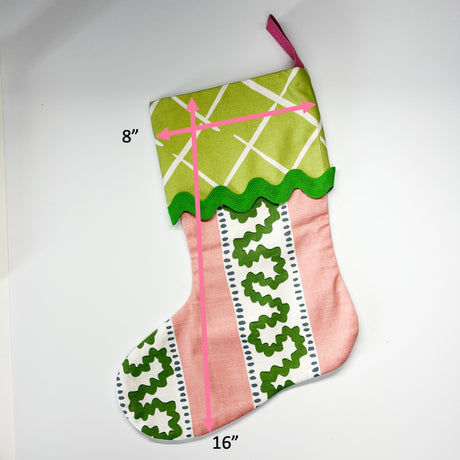 Harbor Trail Bahama Pink Christmas Stocking