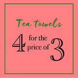 4 Tea Towels for $60