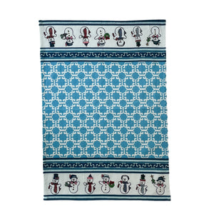 Dancing Christmas Snowmen Tea Towel/Dish Towel/Guest Towel