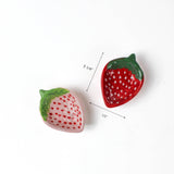 Small Ceramic Strawberry Bowls, Set of 2