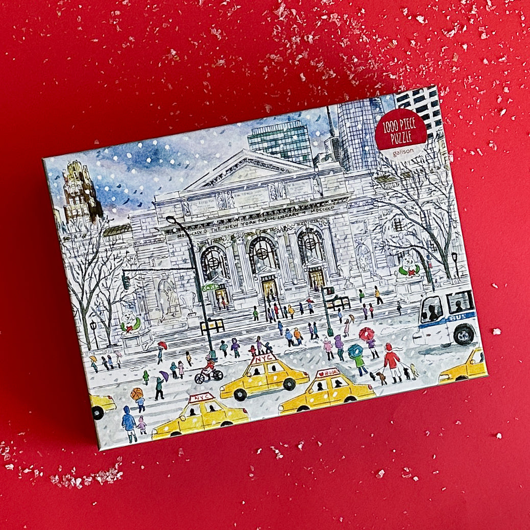 Snowy Scenes of New York City Jigsaw Puzzles - 4 pack