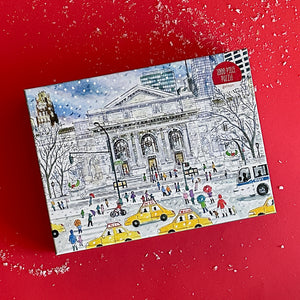 Snowy Scenes of New York City Jigsaw Puzzles - 4 pack