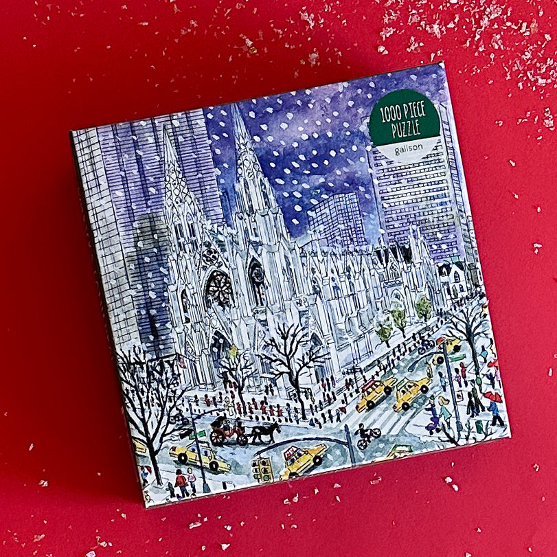 Snowy Scenes of New York City Jigsaw Puzzles - 4 pack