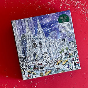 Snowy Scenes of New York City Jigsaw Puzzles - 4 pack
