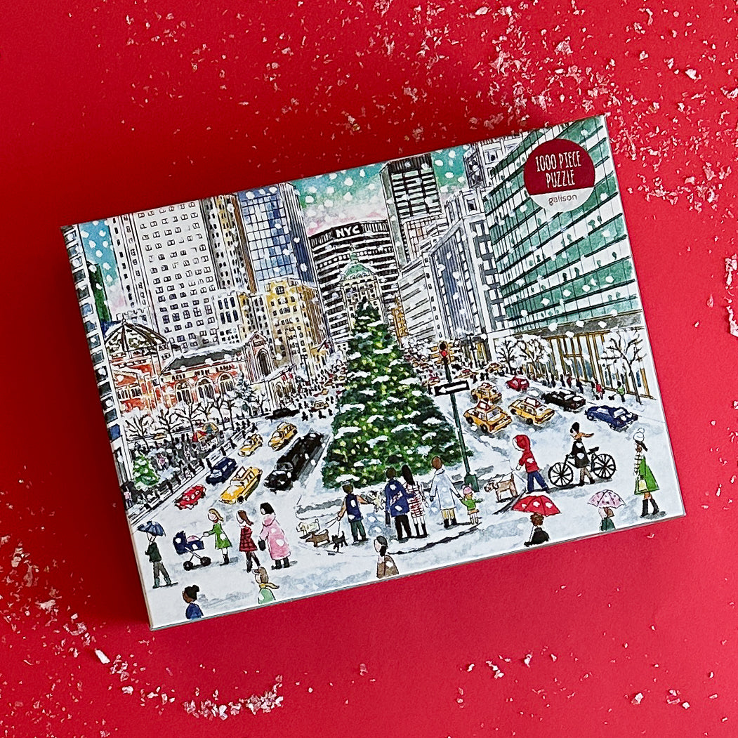 Snowy Scenes of New York City Jigsaw Puzzles - 4 pack