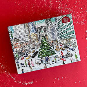 Snowy Scenes of New York City Jigsaw Puzzles - 4 pack