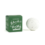 Spearmint Eucalyptus Bath bomb with box packaging on white background