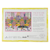 back of 1000 piece jigsaw puzzle showing spring city park avenue artwork and details