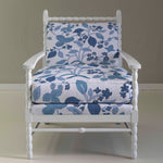 Strawberry Hill All Over Blue Upholstered Think of England Arm Chair