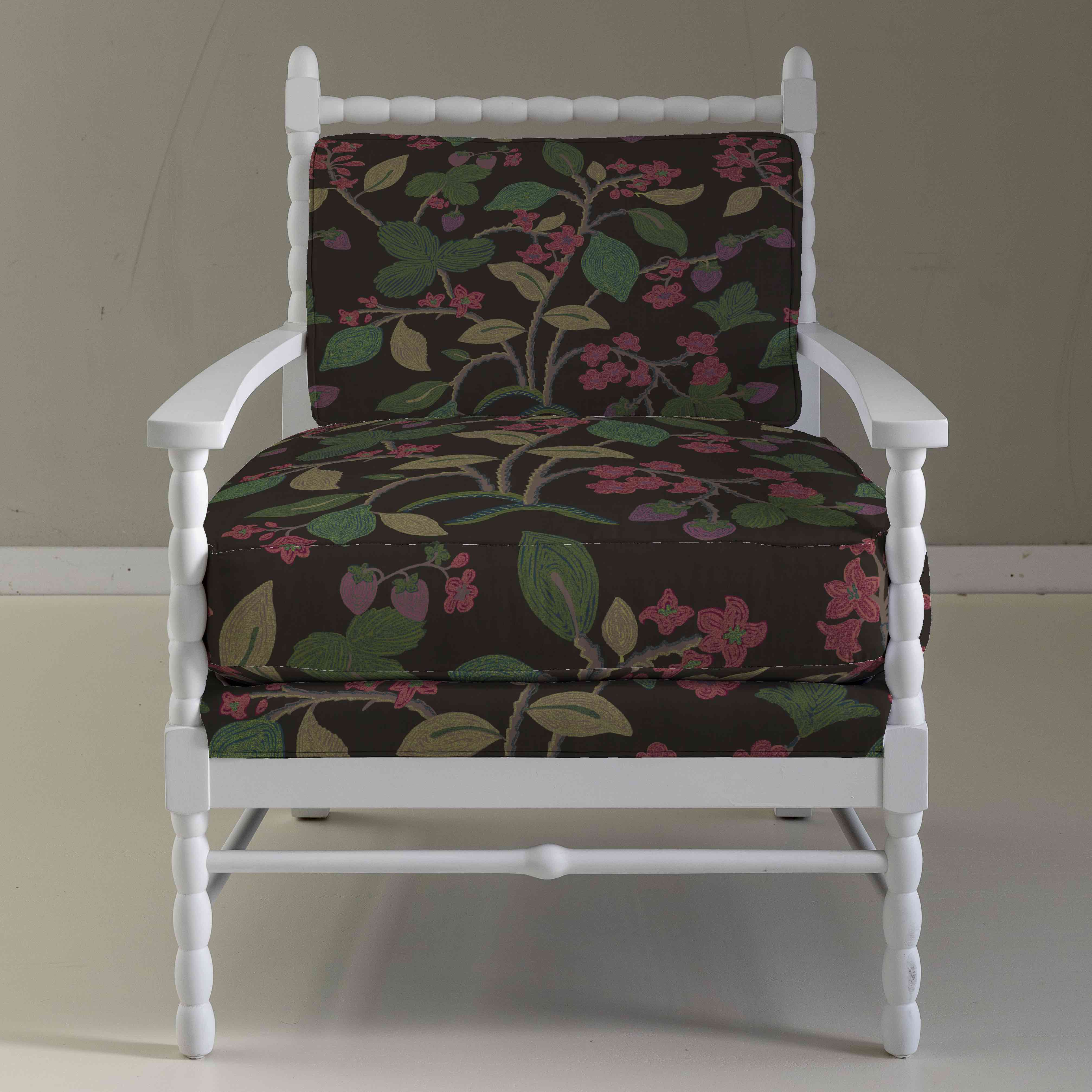Think of England Armchair w/Strawberry Hill Upholstery