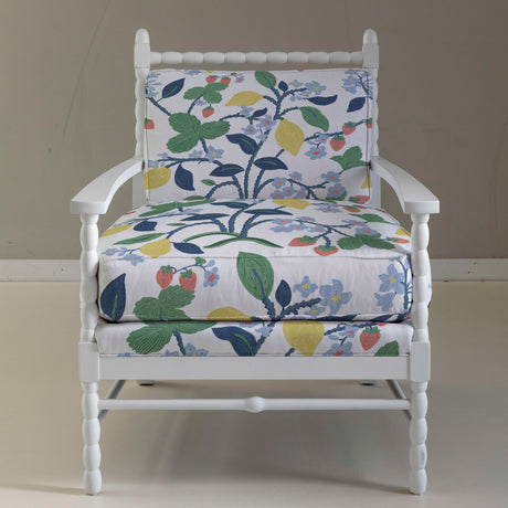 Think Of England Arm Chair with Strawberry Hill Fabric