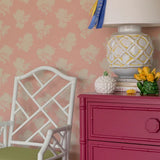 Swans Island Silhouette Unpasted Wallpaper - Shell Pink