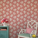 Swans Island Silhouette Unpasted Wallpaper - Southampton Pink