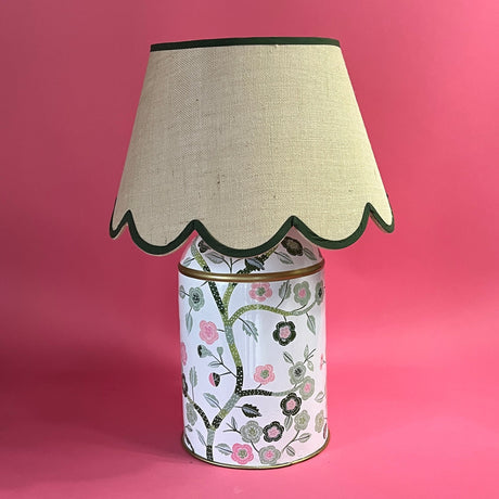 Temple Garden Hand-Painted Chinoiserie Lamp