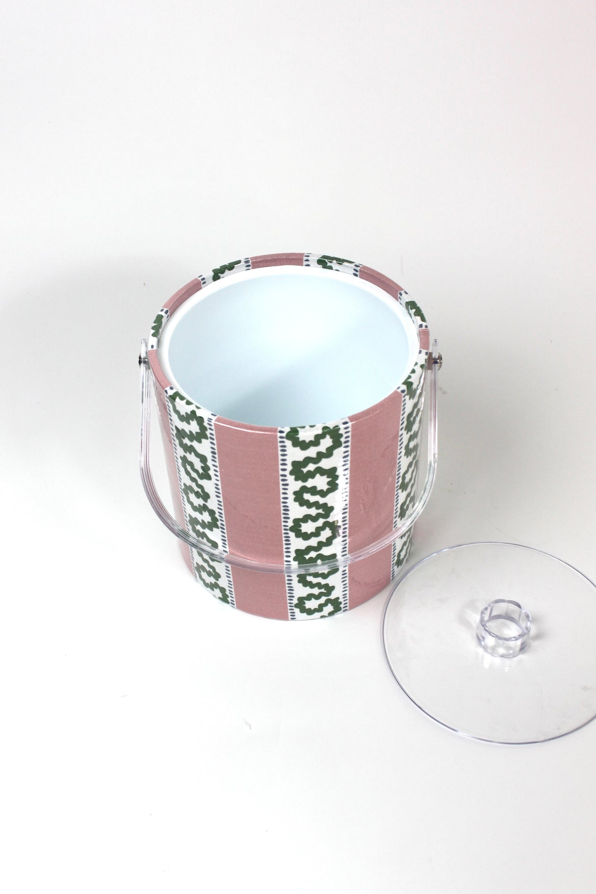 Harbor Trail Bahama Pink 3 qt. ice bucket with lid off and empty