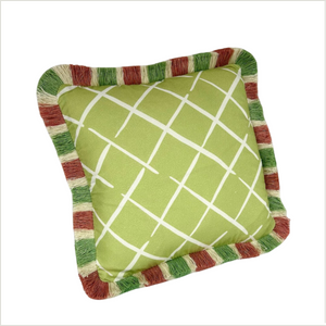 Bahama Court Meadow Green 14” Square Pillow