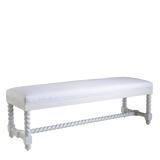 Grand Tour Bench w/Gin Lane Rhubarb Gingham Upholstery
