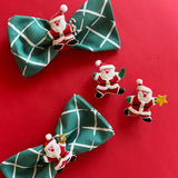 Vintage Satin Santa w/Gifts Napkin Rings, Set of 4
