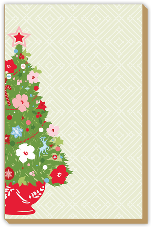 Christmas Pugs, Christmas Tree Notepads, Two Sizes