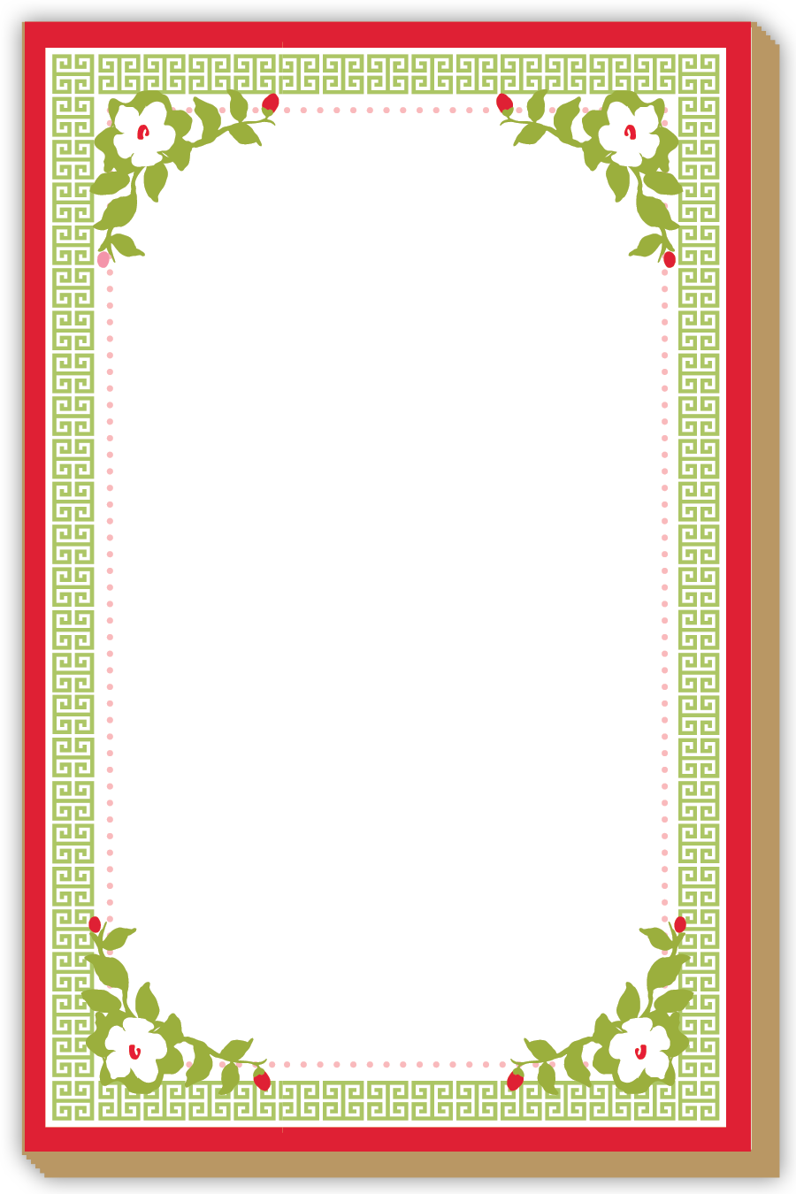 Winter Rose Luxe Large Rectangular Christmas Notepad