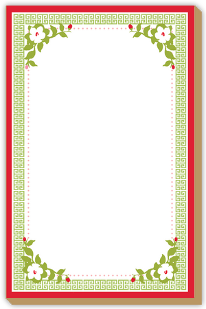 Winter Rose Luxe Large Rectangular Christmas Notepad