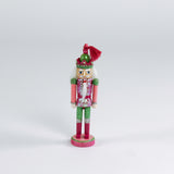 Wood and Glitter Nutcracker Christmas Ornaments, Set of 6
