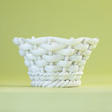 Woven Italian Vintage Ceramic Basket