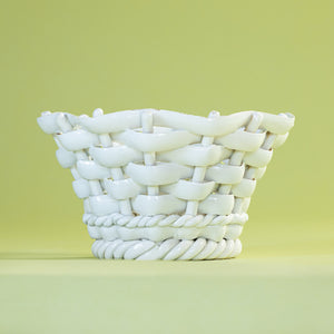Woven Italian Vintage Ceramic Basket