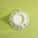 a white vintage italian ceramic basket