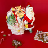 Vintage Ceramic Santa with Gifts Cookie Jar