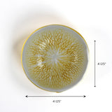 Yellow citrus slice glass ornament with textured detail, 4.125-inch round decorative accent on a white background, perfect for Christmas tea towel styling, holiday tablescapes, and seasonal home décor