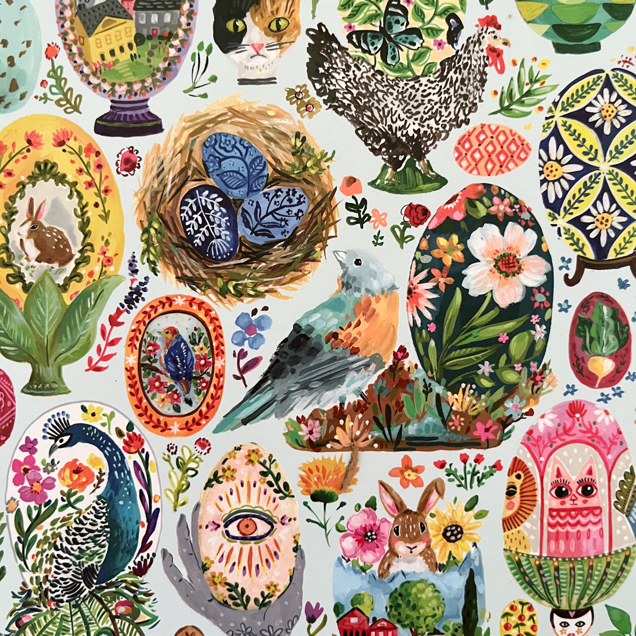 artisanal eggs 500 piece jigsaw puzzle image detail