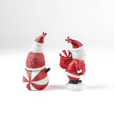 Jolly Santas Table Decorations, Set of 2
