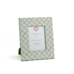 an 5' by 7' Bahama Court hand painted photo frames on a white background