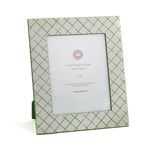 an 8' by 10' Bahama Court hand painted photo frames on a white background