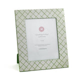 an 8' by 10' Bahama Court hand painted photo frames on a white background