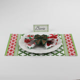Bamboo Trellis Paper Place Cards - Meadow Green