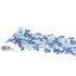 A blue and white floral paper table with blue hydrangea pattern on a white background