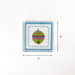 Blue Ornaments Christmas Acrylic Tray medium with dimension of 8" x 8".