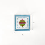 Blue Ornaments Christmas Acrylic Tray (Small) with dimension of 6" x 6".