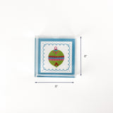 Blue Ornaments Christmas Acrylic Tray (Small) with dimension of 6" x 6".