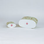 bottom view of 2 madcap cottage pug caddy set with white background
