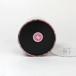 Bottom view of Shell Seekers acrylic ice bucket with lid on the side