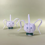 bunny shaped white rattan easter baskets
