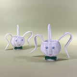 bunny shaped white rattan easter baskets
